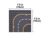 Apostrophe Games Building Block Road Base Plates Compatible with Large Bricks - 8Pcs Straight and Curved Road Construction Blocks - 7.5 x 7.5 Inch