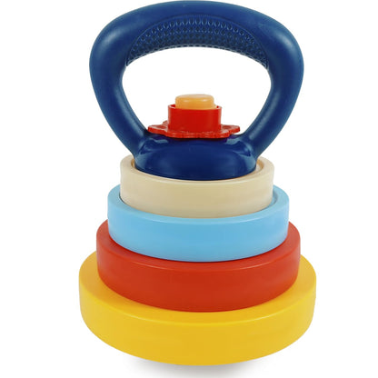 RAINBOW TOYFROG Kids Kettlebell - Fun Exercise Equipment and Stacking Toy Weights - Toddler Gym Workout Toys and Fitness Games - Cool Baby Sports