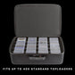 Card Titan Toploader and One Touch Trading Card Storage Box with Zipper Lock - Sports Card Deck Box Fits Up to 400 Sleeved Collectible Sports Cards or
