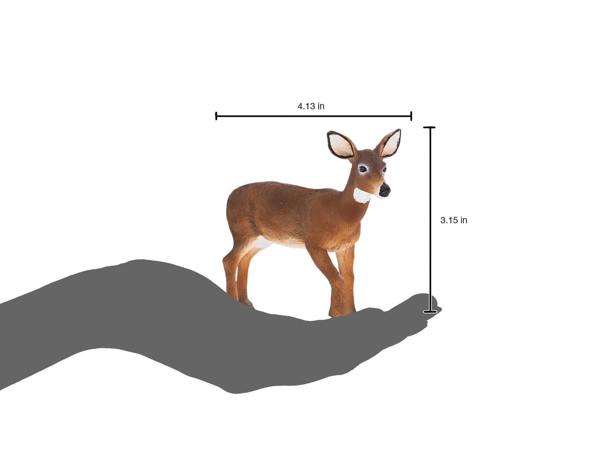 MOJO - White Tailer Deer Doe | Hand-Painted Toy Figure | Woodland Collection | True to Life & Highly Detailed | Designed in UK