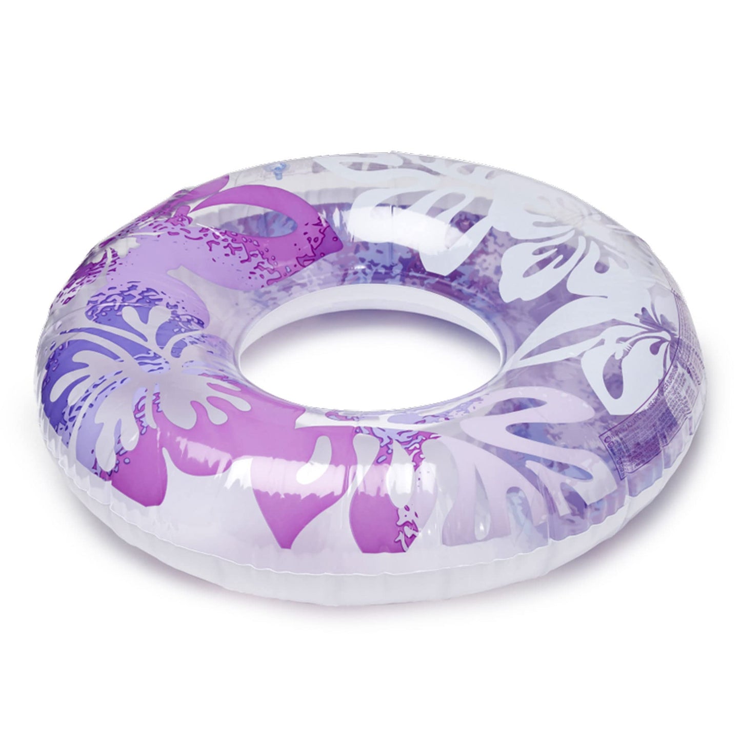 INTEX 59251EP Clear Tropical Inflatable Tube: Floral Graphic Design - 36" Diameter - 132lb Weight Capacity - One Tube - Color May Vary