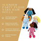 Fun Express Slumber Party Plush Yarn Hair Dolls with Groovy Hair - 4 Doll Set