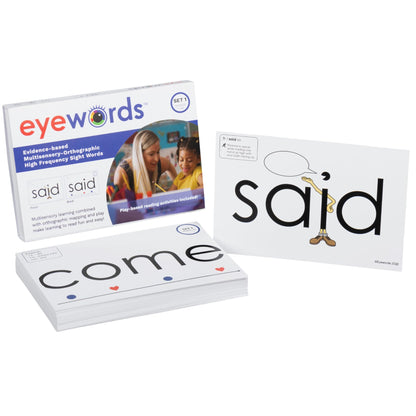 Eyewords Sight Word Flash Cards Set 1, Model EW-25