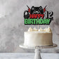 Video Game Happy 12th Birthday Cake Topper,Glitter Gaming Cake Decor,Perfect for Kids/Teens Video Game Theme Birthday Supplies,Boys 12th Birthday