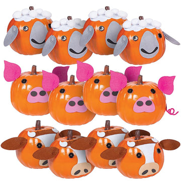 Farm Animal Pumpkin Decorating Craft Kit -12 - Crafts for Kids and Fun Home Activities