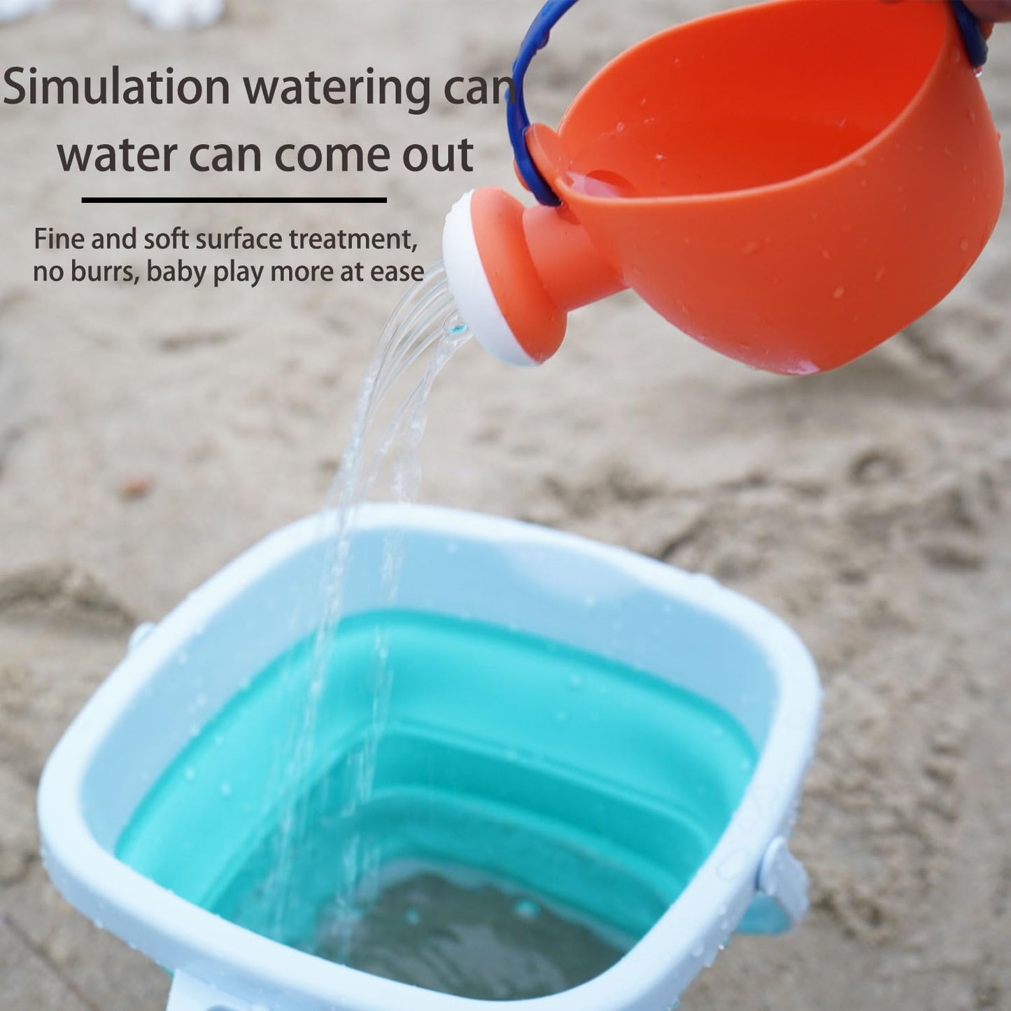 HaiLeTao Beach Toys Set for Kids -Collapsible Sand Bucket&Mesh Beach Bag and Shovels Sand Rake Toy 11Pcs Set, Animal & Dinosaur