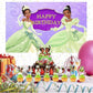 25Pcs Princess Frog Cake Decorations with 24pcs Cupcake Toppers 1pcs Cake Topper for Tiana Birthday Party Supplies