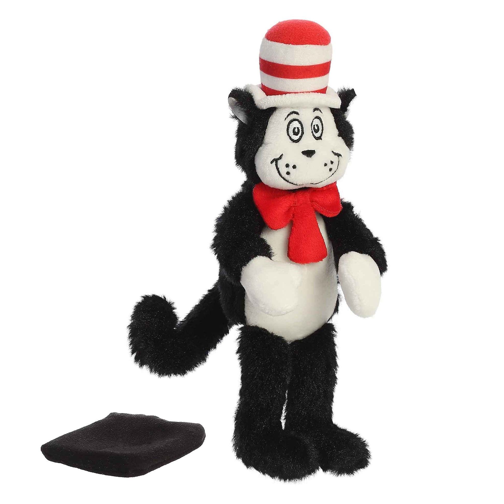 Aurora® Whimsical Dr. Seuss™ Shoulderkin™ Cat in The Hat Stuffed Animal - Officially Licensed Plush for Imaginative Play - Perfect for Kids and Adults