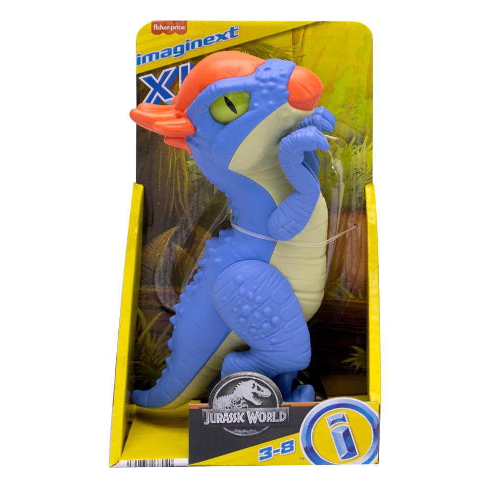 Fisher-Price Imaginext Jurassic World Dinosaur Toy Stygimoloch XL Poseable 10-Inch Figure for Pretend Play Kids Ages 3+ Years