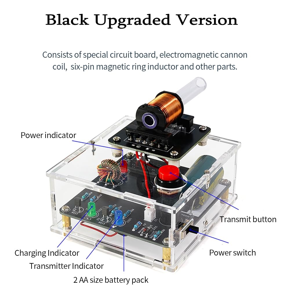 STEM Projects DIY Toys Soldering Practice Kit, Electric Magnetic Transmitter Educational Electronics Kit, Mini DIY Shooting Game Toy Gift for Teens