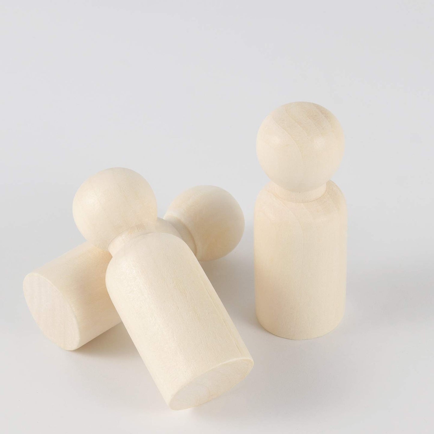 KOHAND 150 Pack 2.1 Inch Unfinished Wooden Peg Dolls, Natural Wood Peg Doll Body, Wooden Peg Doll People for DIY Crafts, Wedding,Home Party Decoration