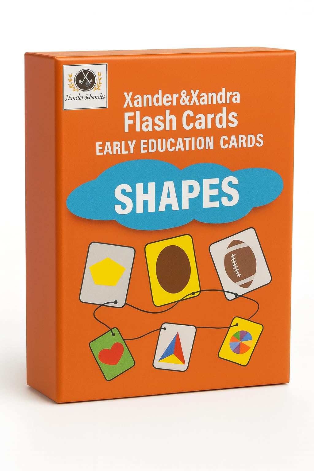 Shapes Flash Cards - Durable, Waterproof & Tear-Resistant Learning Cards for Toddlers & Preschool Kids - Double-Sided