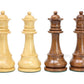 House of Chess - Tournament Chess Set Pieces - Unique Staunton Golden Acacia Wood/Boxwood - King Height: 3.75" (95 mm) - 2 Extra Queens - Weighted