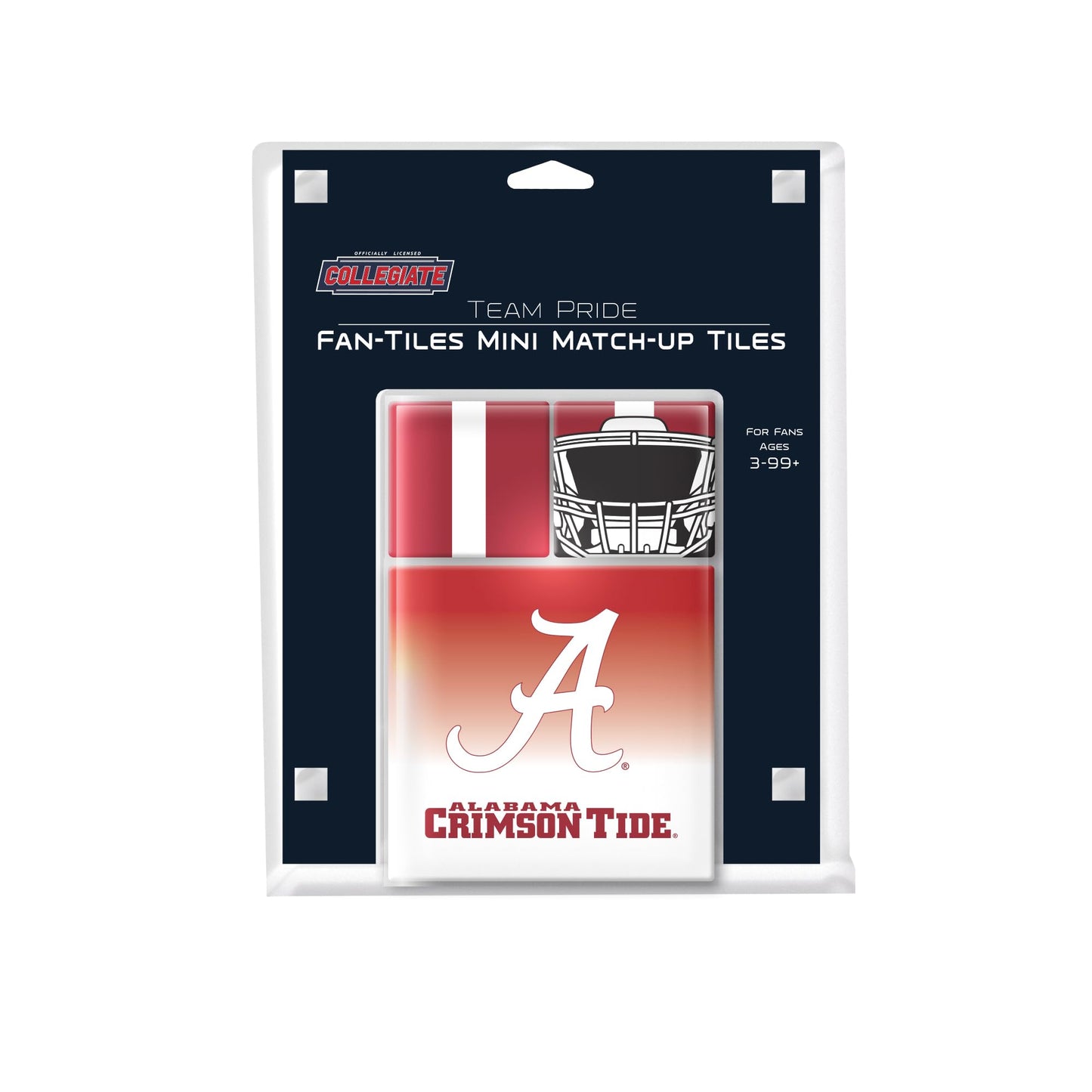 CreateOn NCAA Fan-Tiles Magnetic Match-Up Tiles for Alabama Crimson Tide Fans, 17-Piece Building for Kids & Adults, Officially Licensed NCAA Team