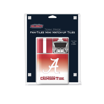 CreateOn NCAA Fan-Tiles Magnetic Match-Up Tiles for Alabama Crimson Tide Fans, 17-Piece Building for Kids & Adults, Officially Licensed NCAA Team