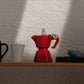 1:12 Scale Miniature Coffee Maker: Realistic Red Alloy Espresso Machine for Dollhouse Decor