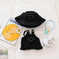 5-Piece Clothes for 17cm Dolls - Cute Hat, Glasses, Water Bottle, Overalls & Canvas Shoes - Premium Doll Outfit Accessories for Creative Play &