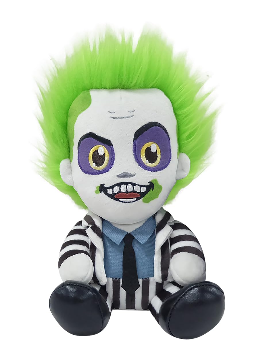 Beetlejuice Officially Licensed Movie Collectible Plush Stuffie - 7.5" Phunny Plush, Beetlejuice (1988) in Striped Outfit