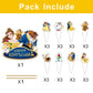 25Pcs Beauty & Beast Cake Decorations with 24pcs Cupcake Toppers 1pcs Cake Topper for Girls Birthday Party Supplies