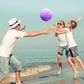 ZHANGBY 4 Pcs Playground Balls with Pump, 9" Purple Marbleized Bouncy Balls
