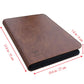 WINTRA 504 Pockets Classical Brown leather Card Binder, Premium 9-Pocket Trading Card Collectors Album, Side Load Card Holder for Various Trading