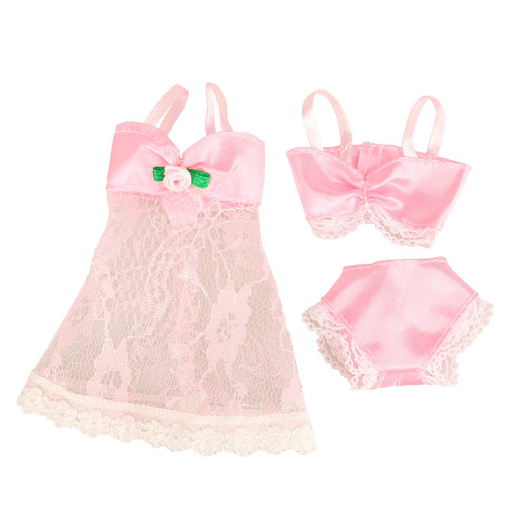 BARWA Doll Pajamas Sleep Suit Sleepwear Clothes Compatible for 11.5 Inch Girl Doll (4 Sets)