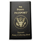 Pennybandz Penny Passport to My Penny Adventures - Souvenir Pressed Penny Passport Holds 48 Coins - Vegan Leather - Every Book Ordered Comes with a