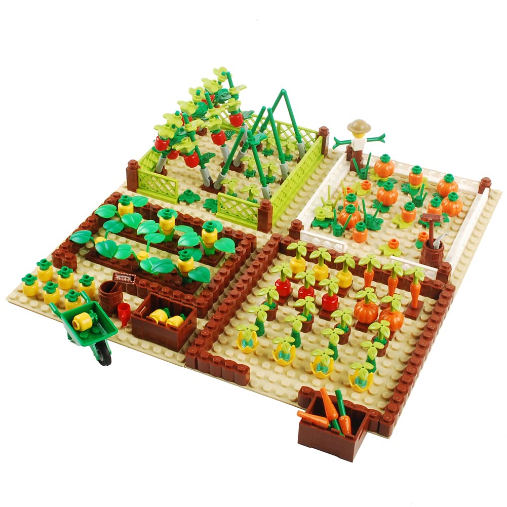 Farm Field Set Building Blocks Plant Animal Crops Building Bricks Kit DIY Building Set Compatible All Major Brands