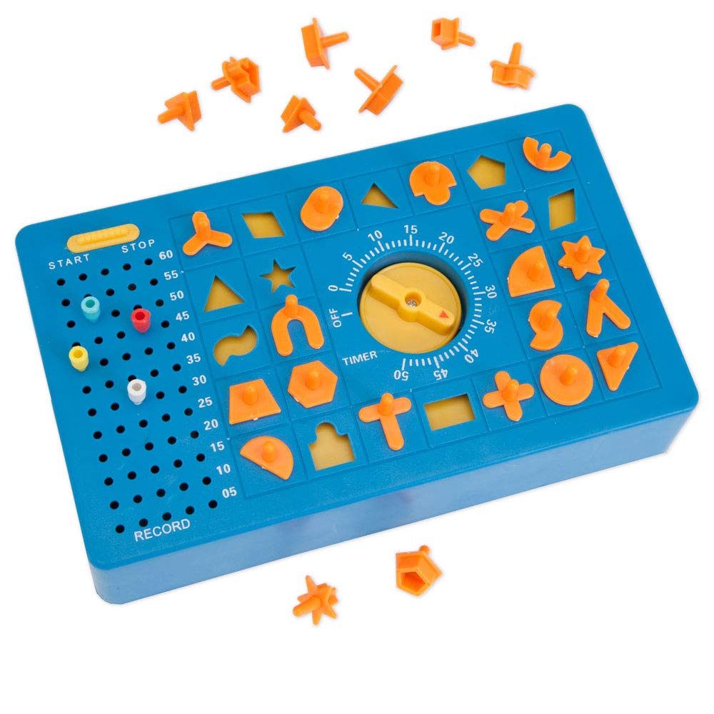 TimeShock Retro Timed Fun Board Game with Timer and Pop-up Tray - Measures 9" x 5" x 2"