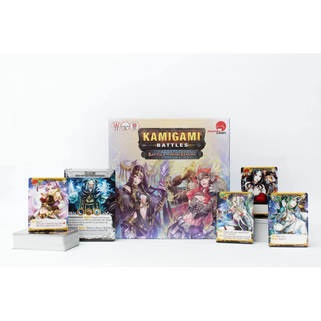 Japanime Games Kamigami Battles: Battle of The Nine Realms | Pick Your Favorite God/Goddess and Fight for Your Favorite Pantheon | Deck-Building Card