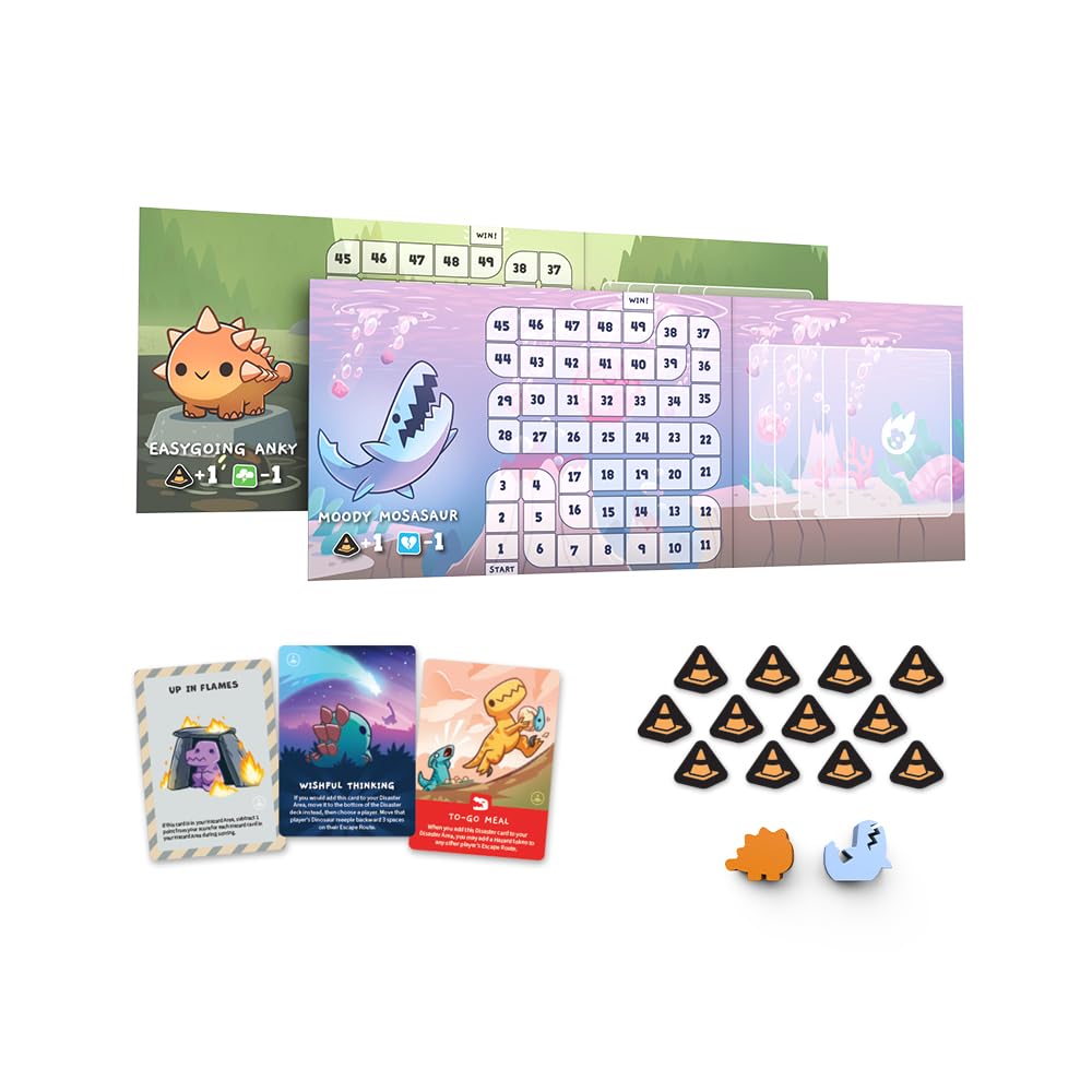 Unstable Games - Happy Little Dinosaurs Hazards Ahead Expansion - Designed to be added to your Happy Little Dinosaurs Base Game - Perfect for Game