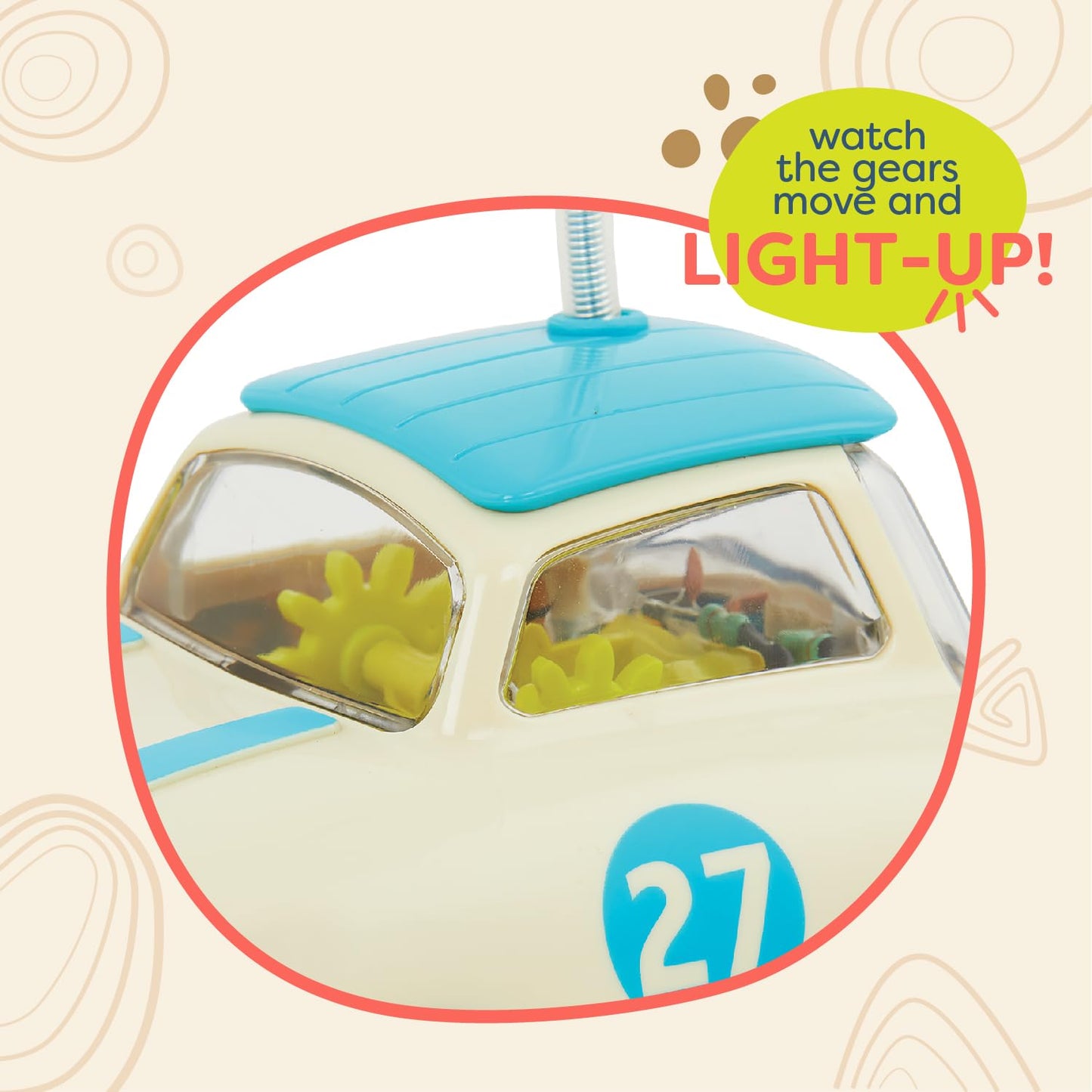 B. toys Rally Ripster RC Car for Toddlers, Light-Up Remote Vehicle