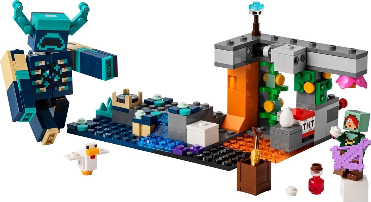 LEGO Minecraft The Warden Encounter Kids Toy - Collectible Building Set for Boys and Girls 7+- with Silent Ranger Minifigure - Great Birthday Gift