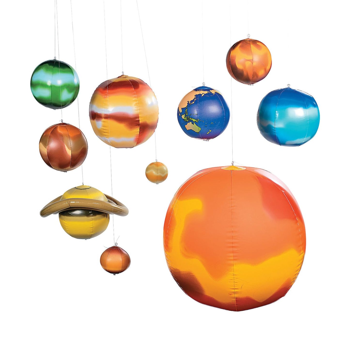 Fun Express Inflatable Solar System Model Kit for Kids, 10 Piece