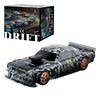 XeleMush 1/43 Mini RC Drift Car, 2.4G 4WD 15KM/H Full-Proportion RC Electric Racing Car Model with LED Lights, Remote Control Fast Vehicle