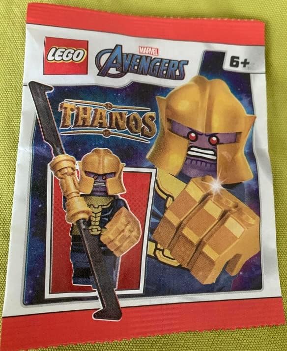 LEGO Superheroes: Thanos Minifigure with Infinity Sword and Blue Cape