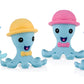 Nuby Silly Silicone Octopus Teethe with Soothing Massaging Bristles for Sore Gums, Pink/Purple
