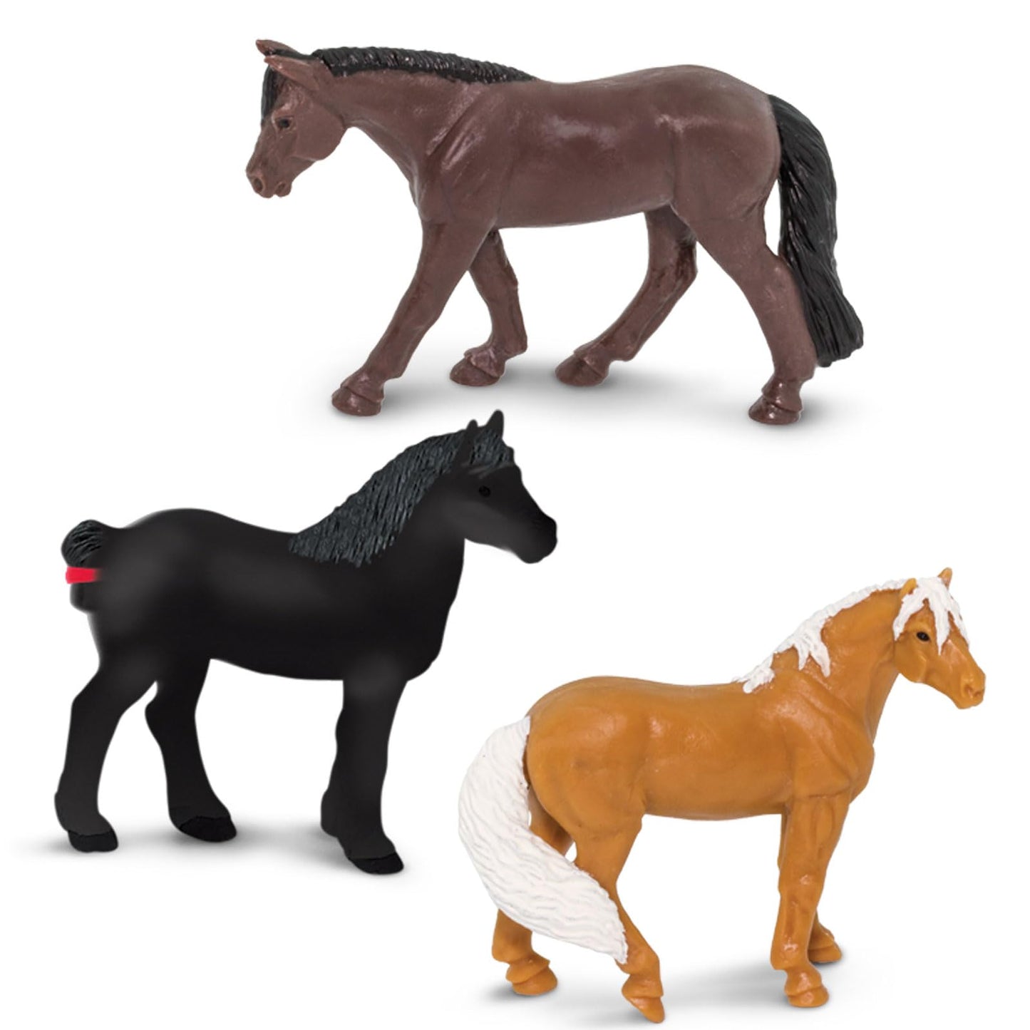 Safari Ltd. Horse Lovers TOOB - 8 Figurines: Gypsy Vanner, Clydesdale, Arabian, Percheron, Quarter, Palomino, Cowboy, Cowgirl - Educational Toy