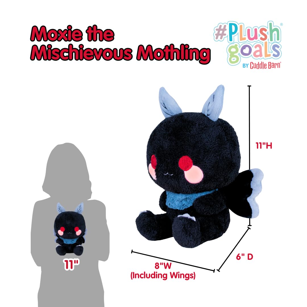PlushGoals Moxie the Mischievous Mothling Cute Cryptid Plush Monster - 10"