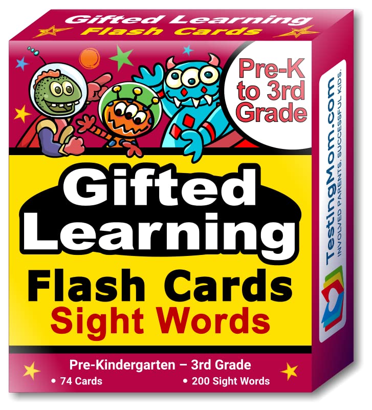TestingMom.com Sight & Vocabulary Flash Cards - Ages 4-10, High-Frequency Reading Words