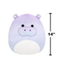 Squishmallows Original 14in Benedict The Purple Gradient Hippo with Sparkly Ears - Official Jazwares Plush (Large)