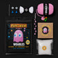 The Woobles Pinky Crochet Kit for Beginners - Officially Licensed PAC-MAN Ghost Amigurumi Kit, As Seen on Shark Tank, 4-in Plush, Ages 12+