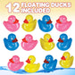 ArtCreativity Floating Plastic Duck Toys - Pack of 12 - Durable Duckie Bath Tub Water Toys for Kids, Carnival Theme Party Supplies, Birthday Party