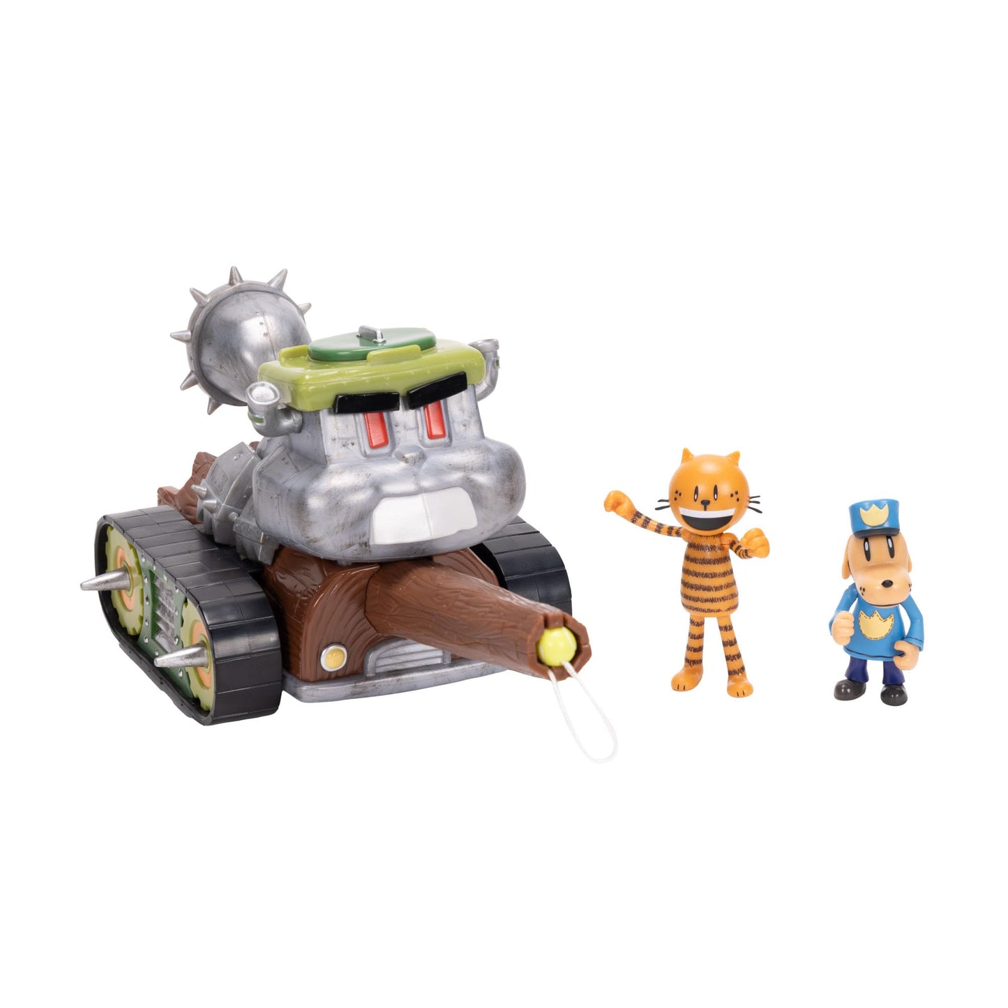 JAKKS Dog Man Squirrel Tank Shooter Vehicle Playset with Petey and Dog Man Action Figures