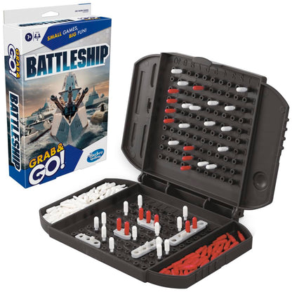 Hasbro Gaming Battleship Grab and Go Game for Ages 7 and Up, Portable for 2 Players, Travel Play for Kids, Birthday Gift for Kids