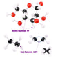 Swpeet 125 Pcs Molecular Model Kit for Inorganic & Organic Molecular Model Teacher and 16 Years and Over Student Kit - 54 Atoms & 70 Links & 1 Short
