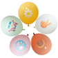 ANGOLIO 50Pcs Groovy Retro Hippie Balloons Party Supplies Smile Faces Theme Birthday Party Favors for Boy Girl Retro Different Pattern Summer Home