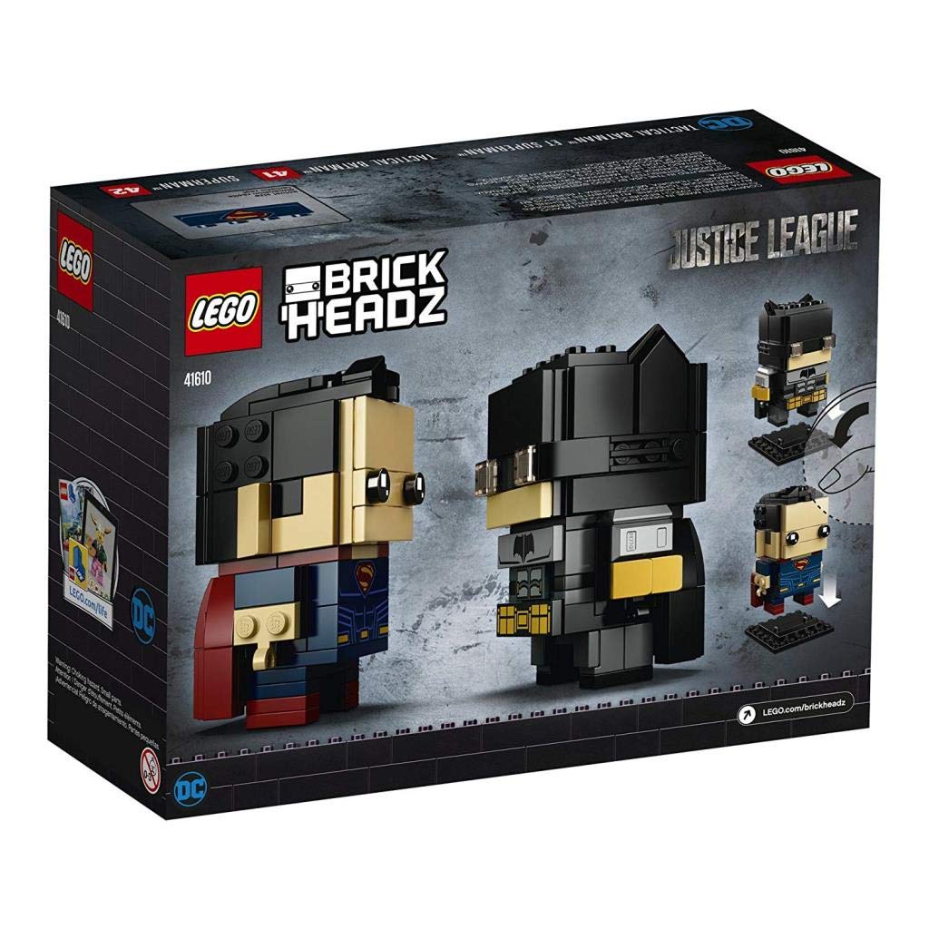 LEGO BrickHeadz Tactical Batman and Superman 41610 Building Kit (209 Piece) (Amazon Exclusive)