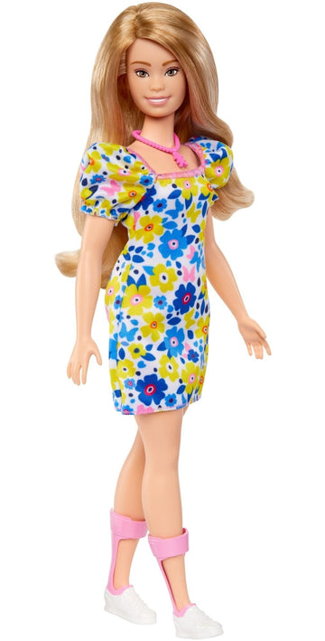 Barbie Fashionistas Doll #208 with Down Syndrome Wearing Floral Dress, Created in Partnership with The National Down Syndrome Society