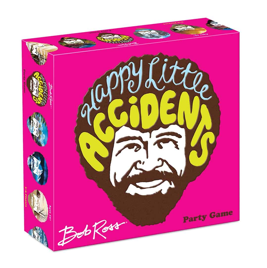 Big G Creative: Bob Ross Happy Little Accidents Game, Social Party Game for Friends and Family, 15 Minute Play Time, for 3 to 6 Players, Ages 10